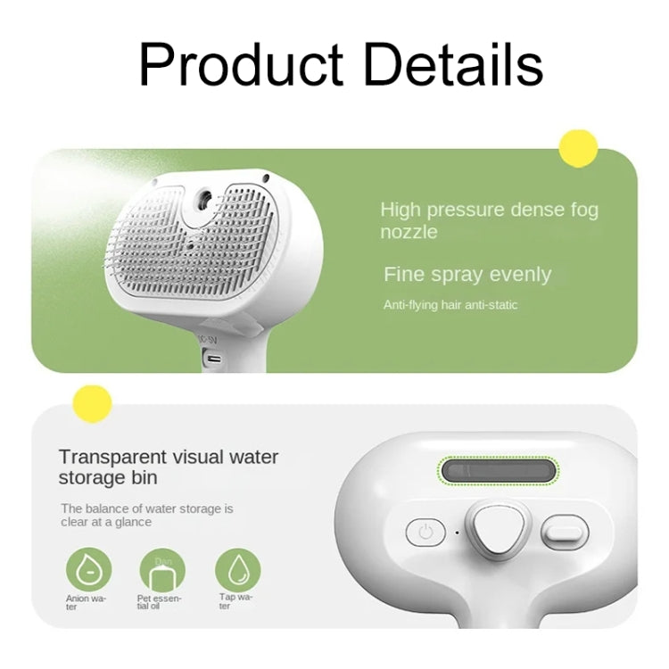RK56 USB Charging Spray Pet Grooming Comb Cat and Dog Hair Removal Tool Pet Products(Pink)