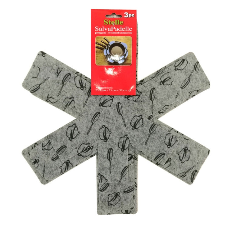 3pcs /Set 26+35.5+38cm Anti-Scald Heat Insulation Felt Pot Mat Non-Woven Pot Bottom Protector Pads