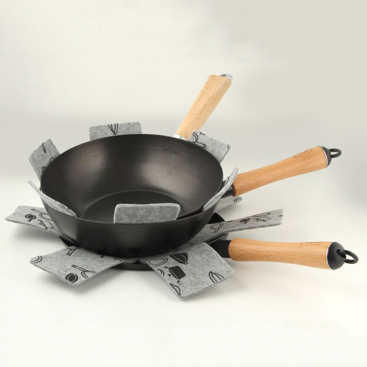 3pcs /Set 26+35.5+38cm Anti-Scald Heat Insulation Felt Pot Mat Non-Woven Pot Bottom Protector Pads