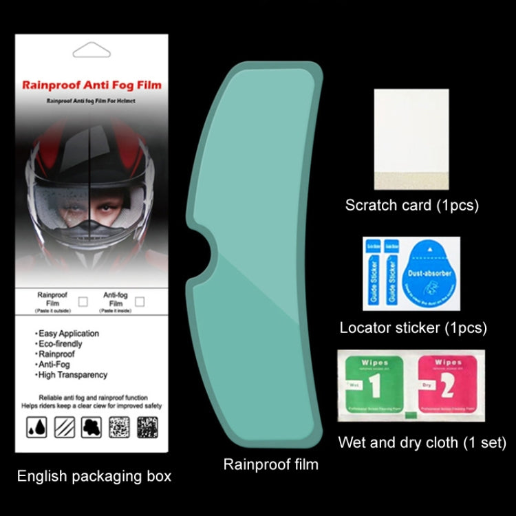 Travel Motorcycle Helmet Rainproof and Anti-fog Film, Style: Extra Large Inside(English Box)