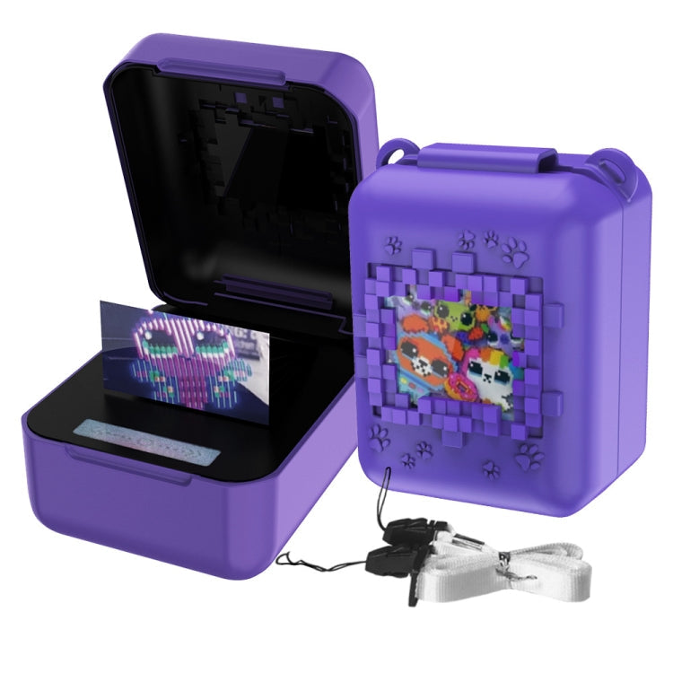 For Bitzee Pet Machine Silicone Anti-Shock And Anti-Fall Protective Cover All-Inclusive Case(Purple)