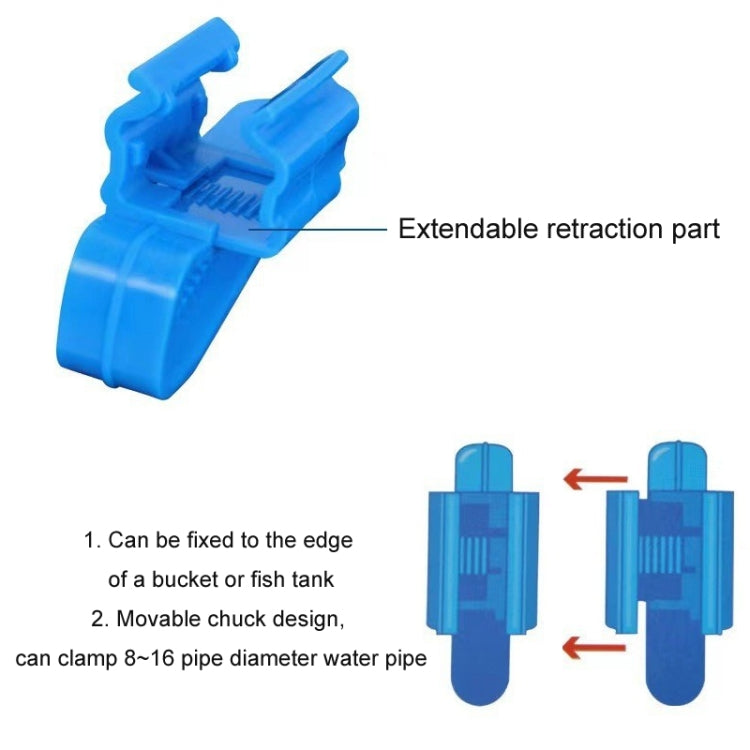 5pcs Multifunctional Fish Tank Aquarium Water Pipe Fixing Clip(Blue)