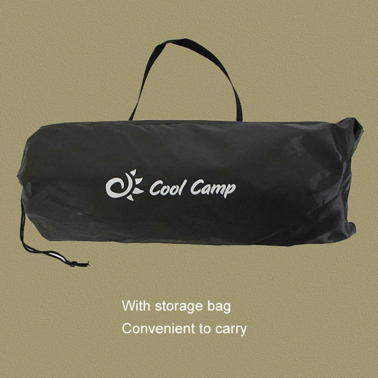 COOL CAMP C-Y006 Outdoor Camping Back Cushion Aluminum Folding Beach Chair Park Wild Leisure Chair(Black)