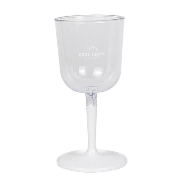 COOL CAMP CF-523 Removable Portable Outdoor Camping Wine Glass Shatterproof Resin Collapsible Champagne Cup(White)