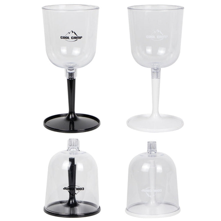 COOL CAMP CF-523 Removable Portable Outdoor Camping Wine Glass Shatterproof Resin Collapsible Champagne Cup(White)