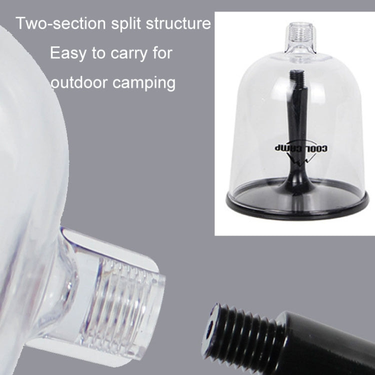 COOL CAMP CF-523 Removable Portable Outdoor Camping Wine Glass Shatterproof Resin Collapsible Champagne Cup(Black)