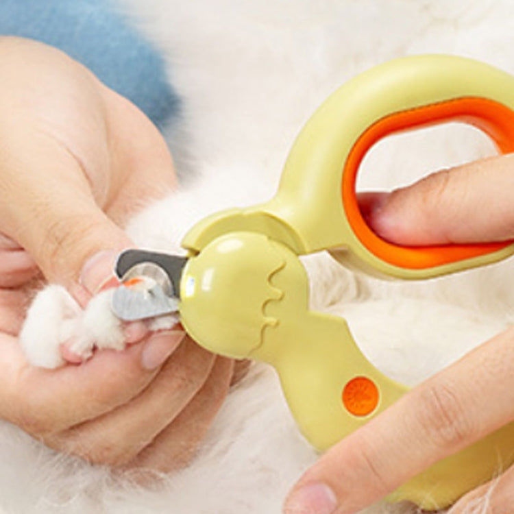 Pet Nail Clipper Dogs And Cats Fingernail Trimmers With LED Lighting(Pink)