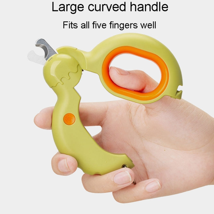 Pet Nail Clipper Dogs And Cats Fingernail Trimmers With LED Lighting(Green)