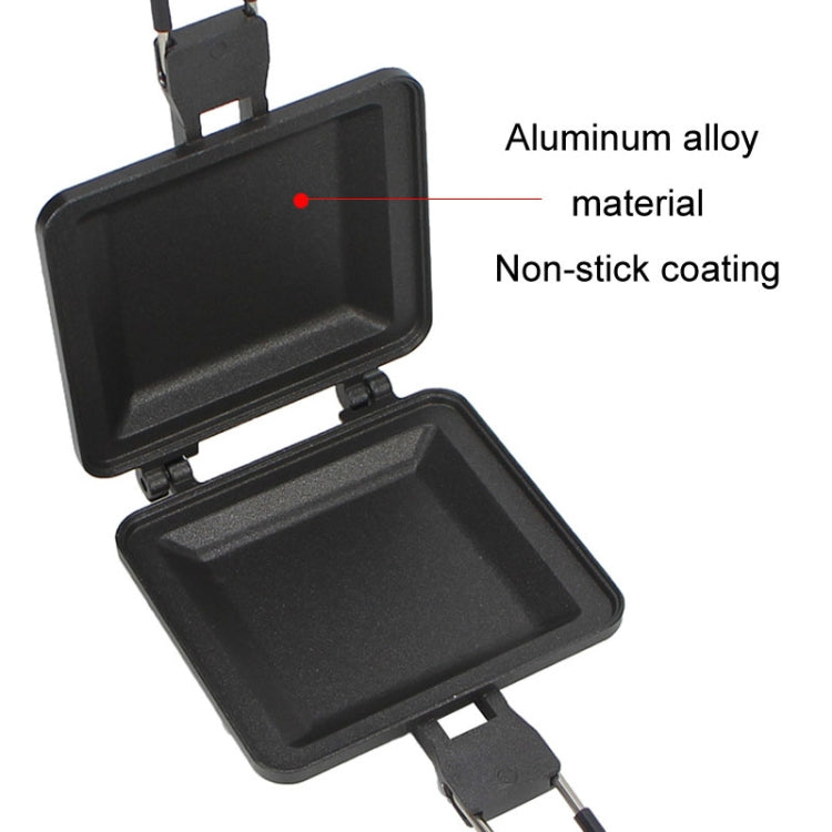 COOL CAMP CF-807 Outdoor Camping Folding Portable Sandwich Nonstick Grill Pan Toast Double Sided Skillet(Black)