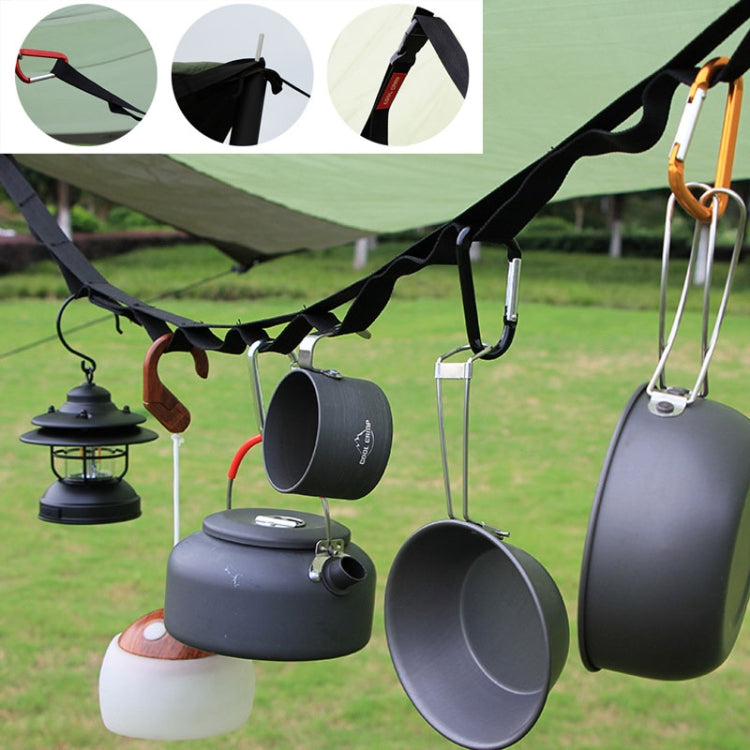 COOL CAMP CF-713 2m Outdoor Camping Multifunctional Lanyard Tent Canopy Hanger Straps Windproof Clothesline(Black)