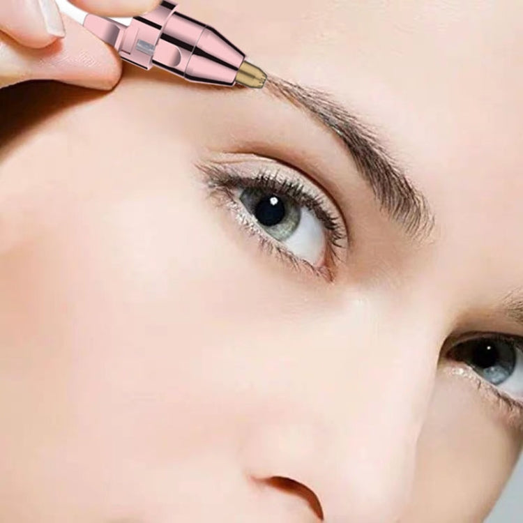 2 In 1 Electrical Eyebrow Trimmer Ladies Shaver Eyebrow Shapers, Model: USB Charging White