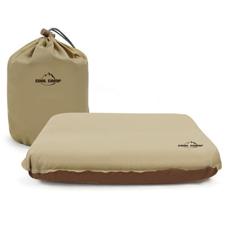 COOL CAMP CF-1111 Outdoor Automatic Inflatable Pillow Portable Travel Camping Tent Nap Sponge Pillow(Khaki)