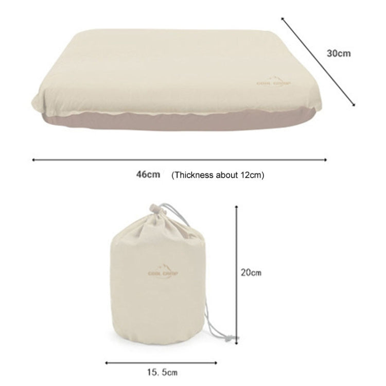 COOL CAMP CF-1111 Outdoor Automatic Inflatable Pillow Portable Travel Camping Tent Nap Sponge Pillow(Khaki)