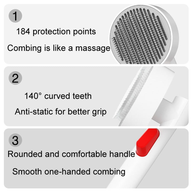 Pets Knotting And Thinning Needle Comb Cats And Dogs De-Fluffing Comb(Pink)