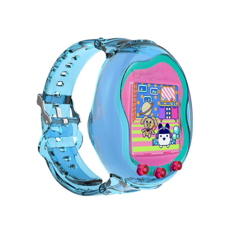 For Tamagotchi UNI (2023) Pet Game Machine Silicone Integrated Watch Strap Protective Case(Transparent)