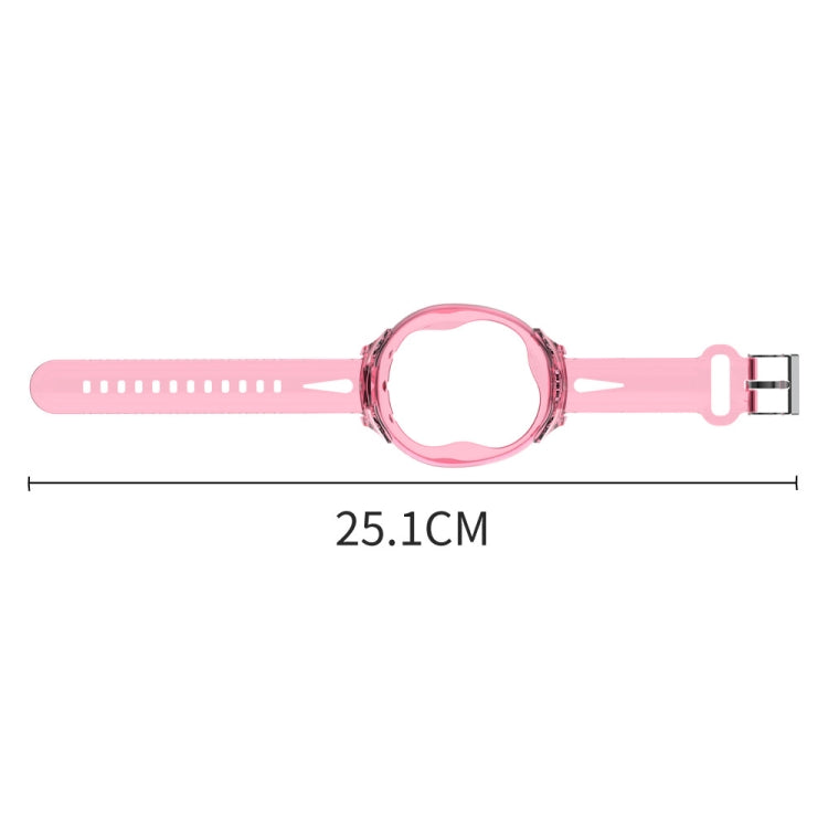 For Tamagotchi UNI (2023) Pet Game Machine Silicone Integrated Watch Strap Protective Case(Transparent Blue)