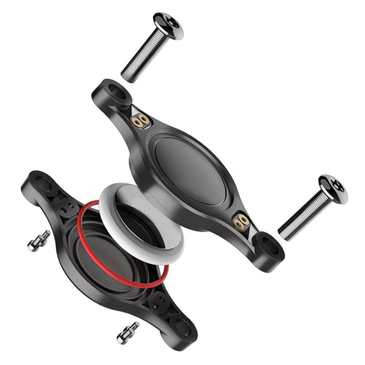 For Airtag Bicycle Mount Protective Case Anti-theft IP68 Waterproof Shell(Black)