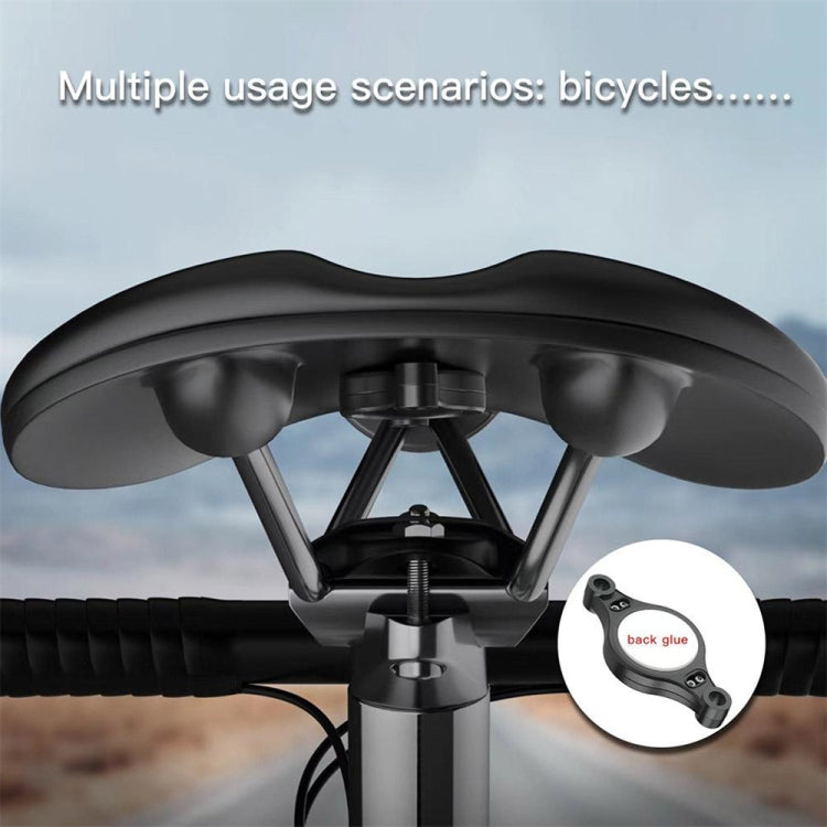 For Airtag Bicycle Mount Protective Case Anti-theft IP68 Waterproof Shell(Black)