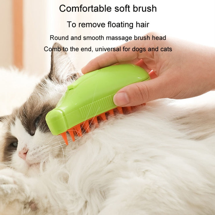 Banana Shape Pet Spray Massage Comb Electrical Cleaning Brush Hair Removal Comb For Dogs And Cats(Green)