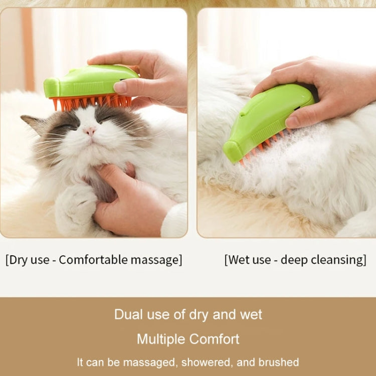 Banana Shape Pet Spray Massage Comb Electrical Cleaning Brush Hair Removal Comb For Dogs And Cats(Yellow)
