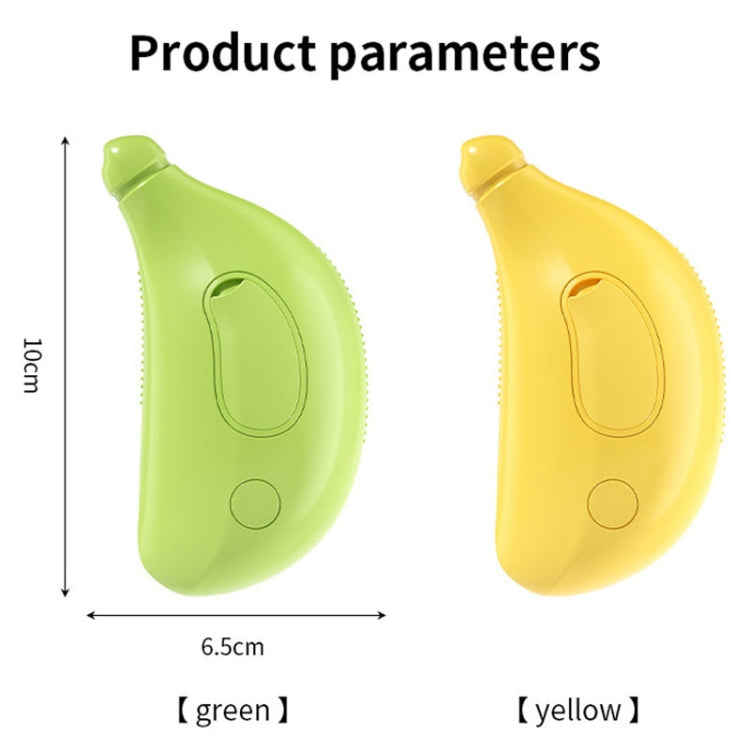 Banana Shape Pet Spray Massage Comb Electrical Cleaning Brush Hair Removal Comb For Dogs And Cats(Green)