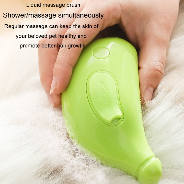 Banana Shape Pet Spray Massage Comb Electrical Cleaning Brush Hair Removal Comb For Dogs And Cats(Green)