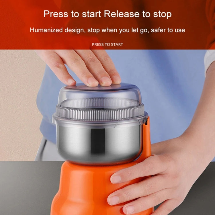 Household Coffee Grain Grinding Machine Crusher Grinder, Spec: UK Plug(Orange)
