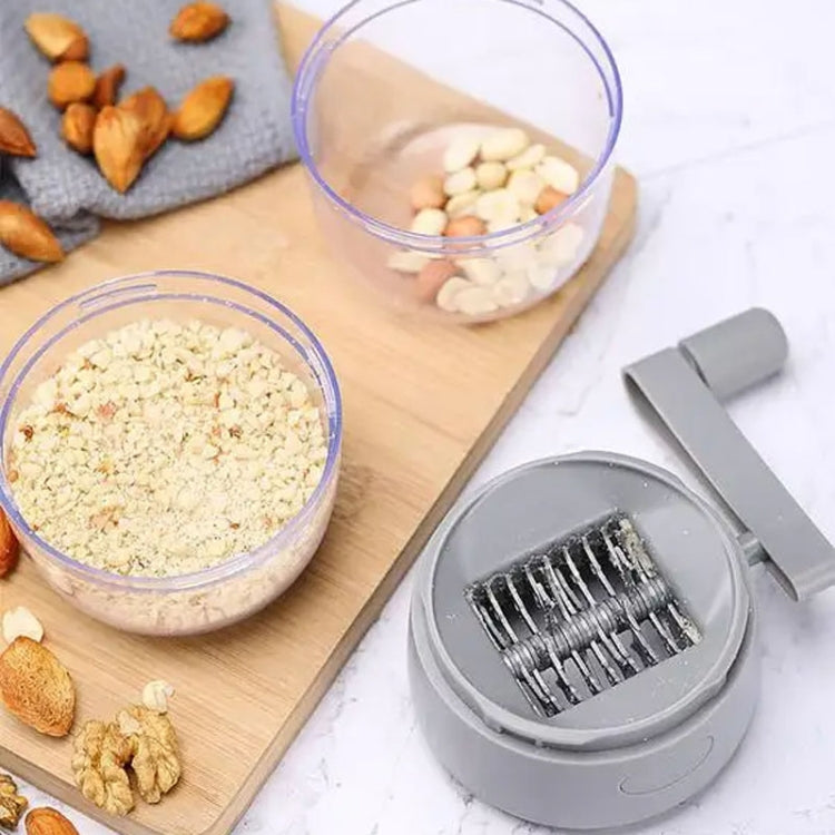 Household Dried Fruit Peanut Crusher Kitchen Hand Crank Nut Pulverizer(Grey)