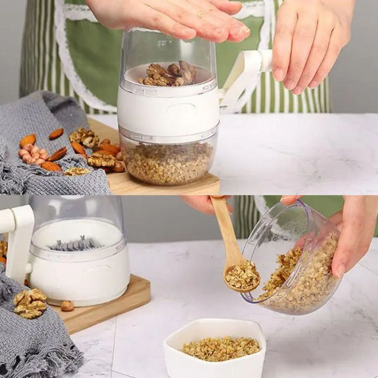 Household Dried Fruit Peanut Crusher Kitchen Hand Crank Nut Pulverizer(Grey)