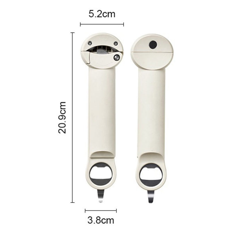 Multifunctional Beer And Beverage Bottle Opener Magnetic Telescopic Cans And Caps Driver(Gray White)