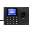 Fingerprint Recognition Voice Broadcast Smart Report Generation Attendance Machine, Model: Black US Plug