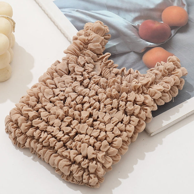 Magic Telescopic Pleated Bag Large Capacity Multi-Purpose Bubble Bag(Light Brown)