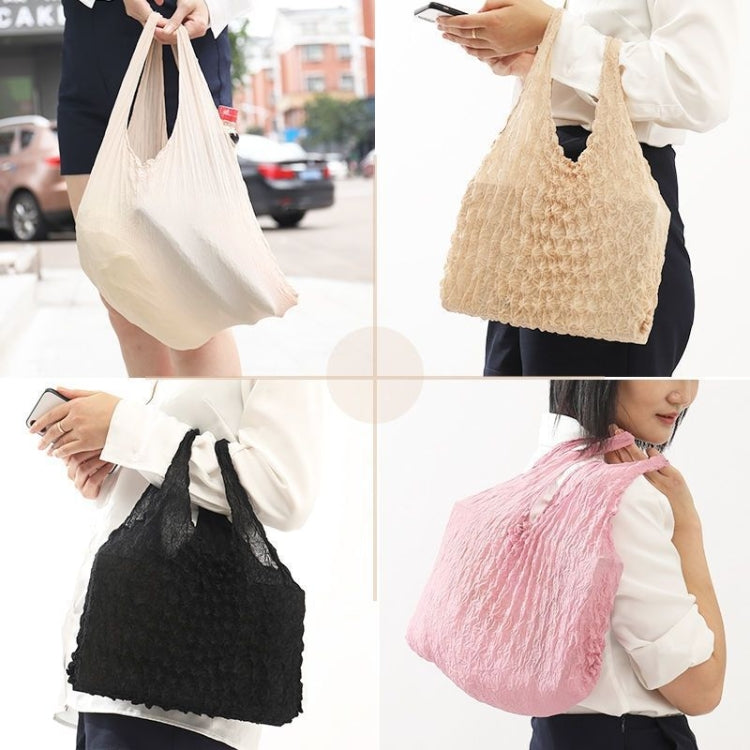 Magic Telescopic Pleated Bag Large Capacity Multi-Purpose Bubble Bag(Light Brown)