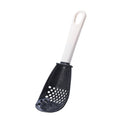 Kitchen Multifunctional Mashing Spoon Household Auxiliary Food Grinding Cooking Ladle Stir-Fry Spatula(Black)