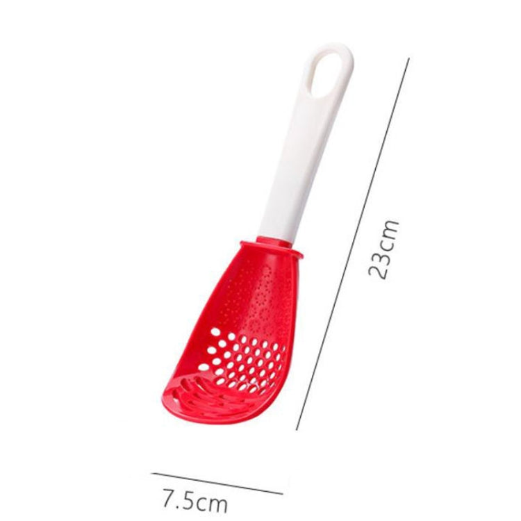 Kitchen Multifunctional Mashing Spoon Household Auxiliary Food Grinding Cooking Ladle Stir-Fry Spatula(Black)