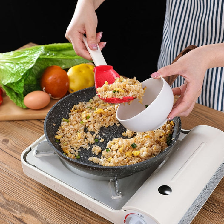 Kitchen Multifunctional Mashing Spoon Household Auxiliary Food Grinding Cooking Ladle Stir-Fry Spatula(Black)