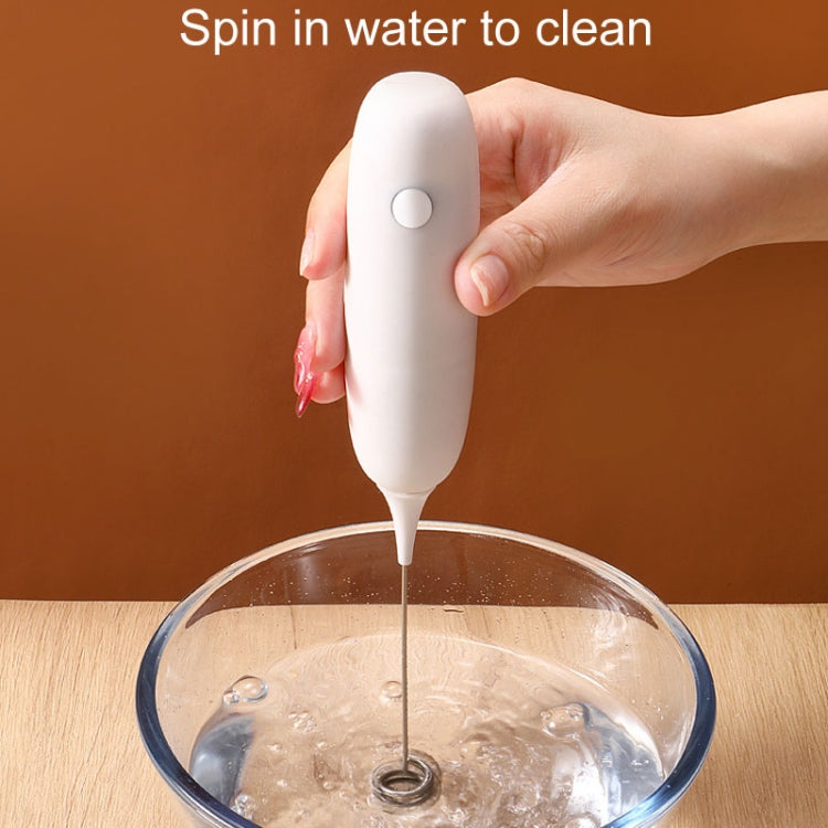 Cordless Handheld Milk And Coffee Frother Household Small Baking Mixing Tool(White)