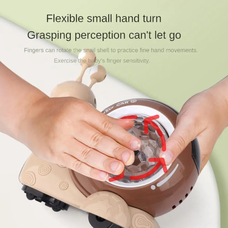 Children Electrical Crawling Snail Toys Sound And Light Projection Snail Fun Toys(Gray)