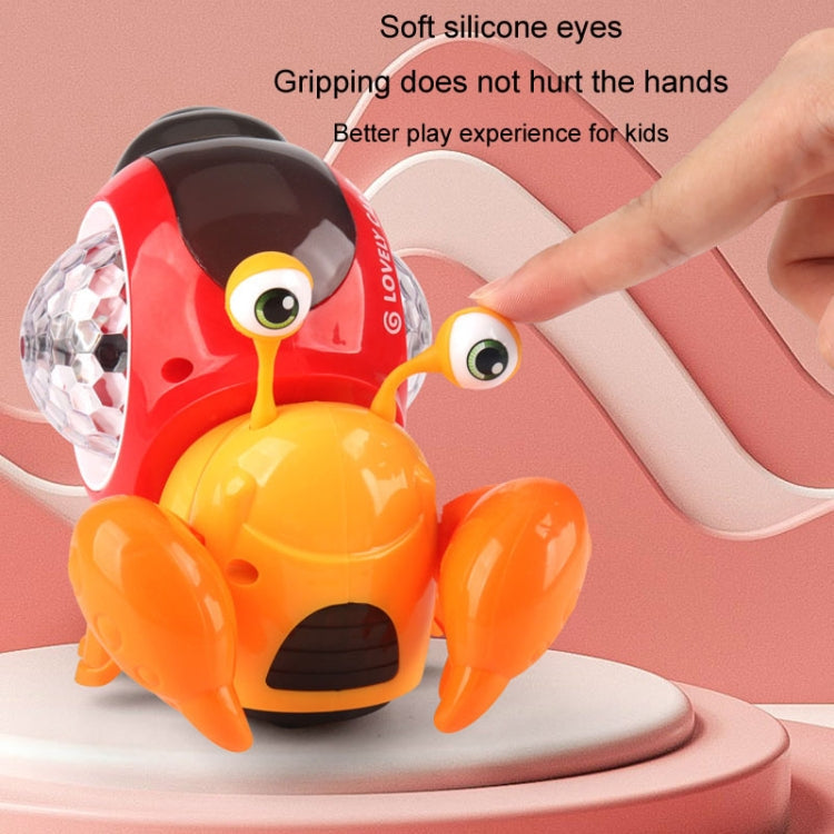 Crawling Hermit Crab Educational Electrical Toys Universal Music Light Projection Cartoon Children Toys(Blue)