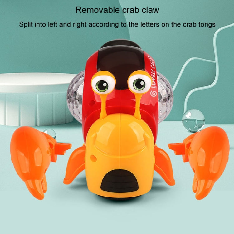 Crawling Hermit Crab Educational Electrical Toys Universal Music Light Projection Cartoon Children Toys(Blue)