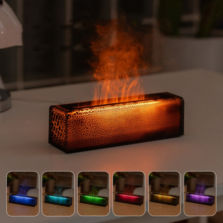 Lava Flame Aromatherapy Machine Air Atomizing Humidifier With Colorful Light, Model: DQ709 PRO  Black