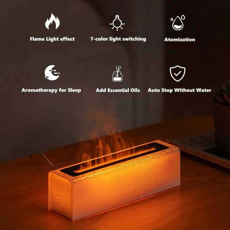 Lava Flame Aromatherapy Machine Air Atomizing Humidifier With Colorful Light, Model: DQ709 PRO  Black