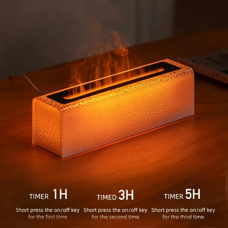 Lava Flame Aromatherapy Machine Air Atomizing Humidifier With Colorful Light, Model: DQ709 Pro White