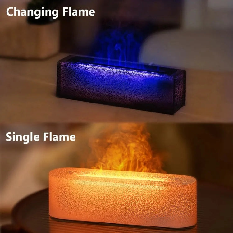 Lava Flame Aromatherapy Machine Air Atomizing Humidifier With Colorful Light, Model: DQ709 Pro White