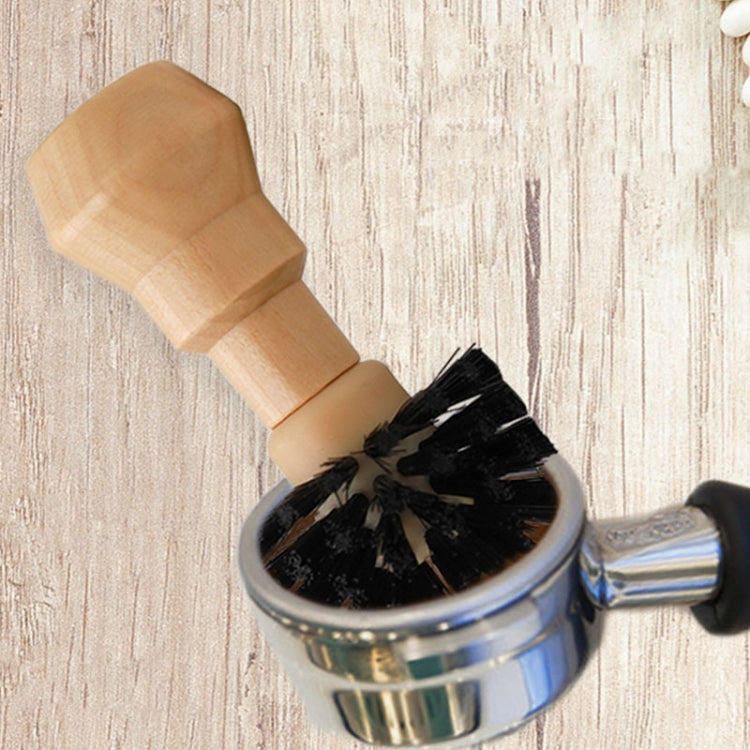 Small Coffee Powder Cleaning Brush Coffee Machine Brewing Heading Sweeping Brooch(Black)