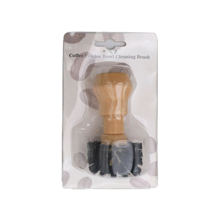 Small Coffee Powder Cleaning Brush Coffee Machine Brewing Heading Sweeping Brooch(Black)