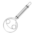 Stainless Steel Flour Mixer Flour And Egg Beaters Noodle Making Tools, Specification: Double Circle