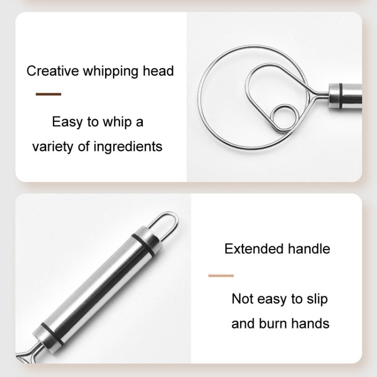 Stainless Steel Flour Mixer Flour And Egg Beaters Noodle Making Tools, Specification: Double Circle