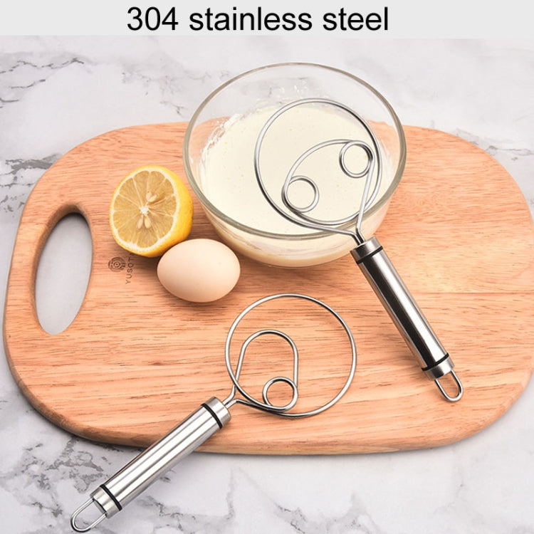 Stainless Steel Flour Mixer Flour And Egg Beaters Noodle Making Tools, Specification: Double Circle