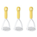 3pcs Kitchen Manual Potato Masher Baby Supplement Food Mashing Tool(Yellow)